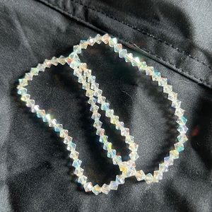 2 crystal stretch bracelets